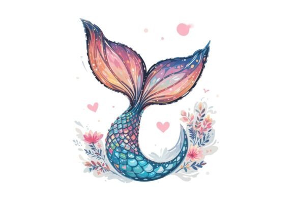 Download Retro Cartoon Mermaid Clipart PNG - Png Collection