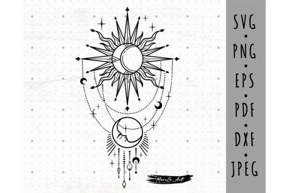 Download Sun and Moon Mystical Art SVG PNG - Png Collection