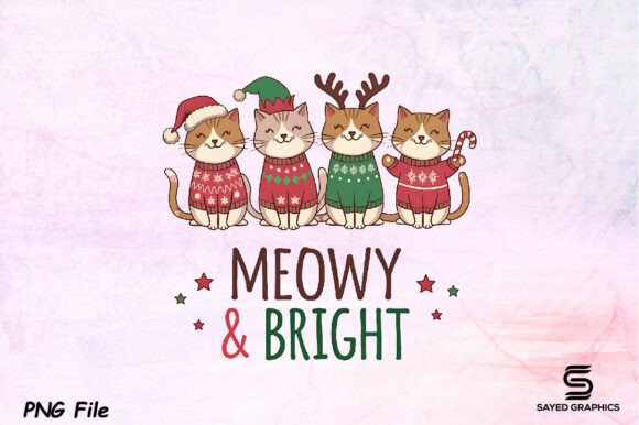Download Meowy and Bright Sublimation Png Design - Png Collection