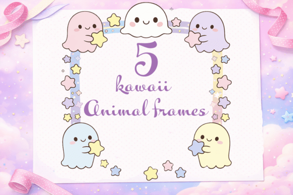 Download 5 Kawaii Pastel Animal Frame PNG Bundle - Png Collection