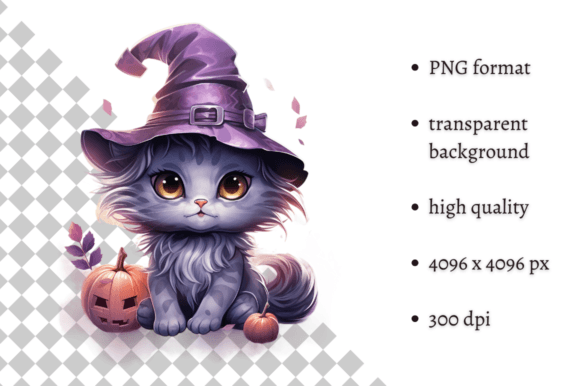 Download Pastel Pink Halloween Cat PNG Clipart - Pink Collection