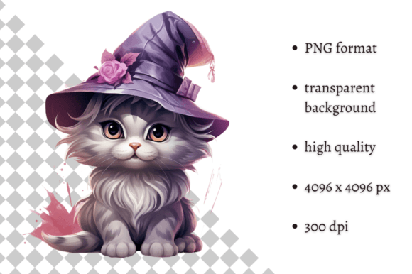 Download Pastel Pink Halloween Cat PNG Clipart - Pink Collection