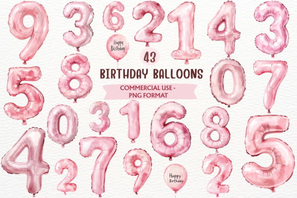 Download Pink Birthday Balloons Party PNG Clipart - Pink Collection