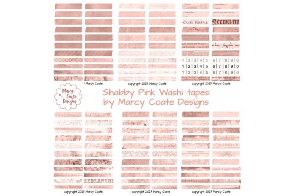 Download Shabby Pink Digital Washi Tape Printable - Pink Collection