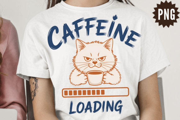 Download Funny Caffeine Loading Coffee Cat PNG De - Png Collection