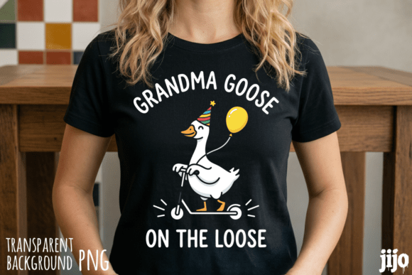 Download Goose Grandma Scooter Balloon PNG - Png Collection