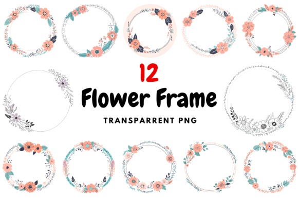 Download Boho Round Floral Frame PNG - Png Collection