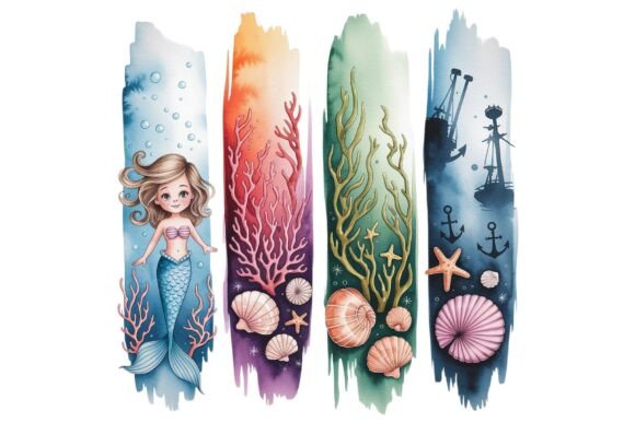 Download Retro Cartoon Mermaid Clipart PNG - Png Collection