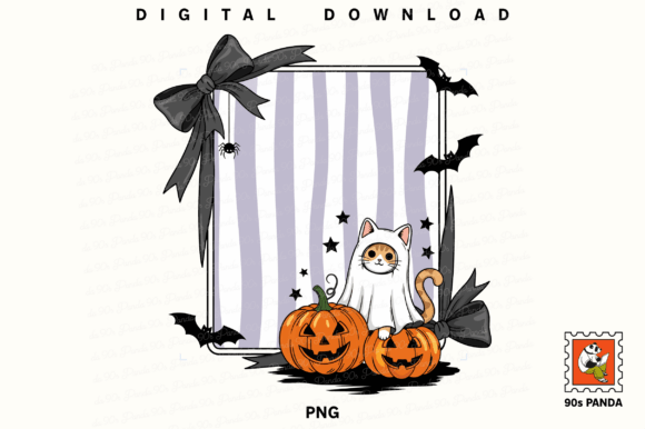 Download Halloween Cat Border Frame Ghost PNG - Png Collection