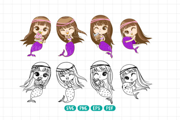 Download Mermaid Cartoon, Svg, Png, Pdf, Eps No.3 - Png Collection