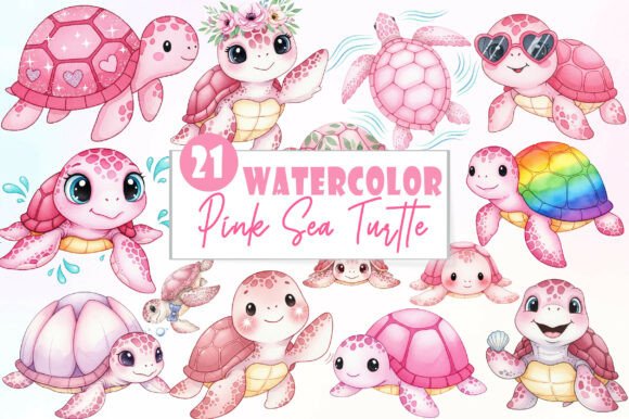 Download Pink Sea Turtle Clipart PNG - Pink Collection