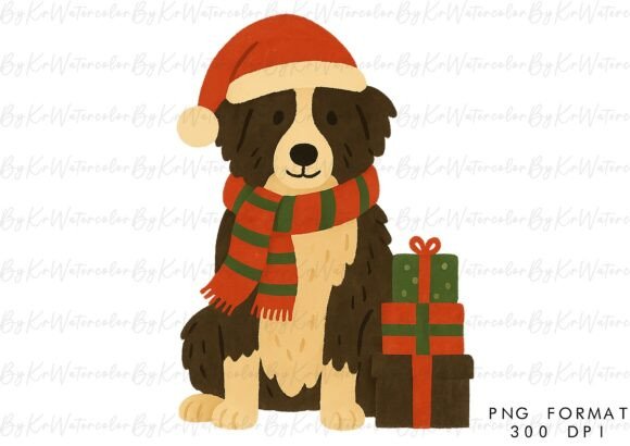 Download Border Collie Christmas Dog PNG - Png Collection