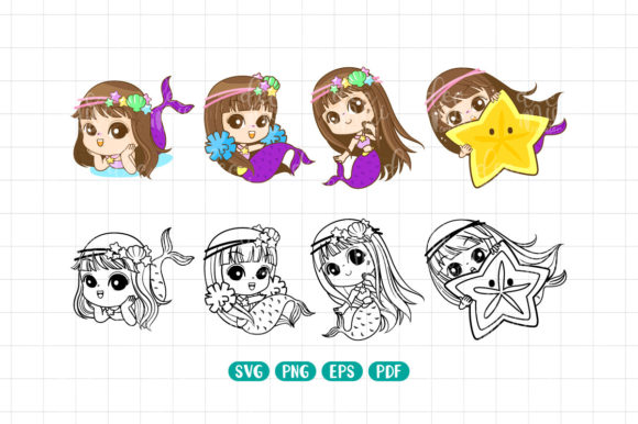 Download Mermaid Cartoon, Svg, Png, Pdf, Eps No.6 - Png Collection