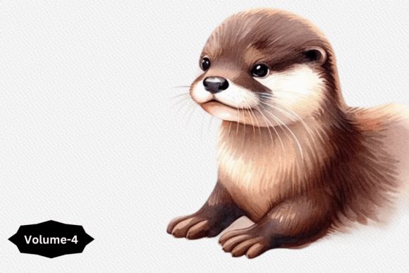 Download Watercolor Cute Otter PNG Clipart - Png Collection