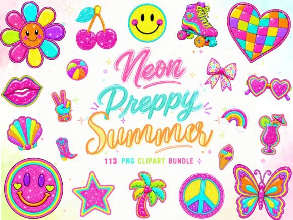 Download Neon Summer Png Bundle Summer Clipart - Png Collection