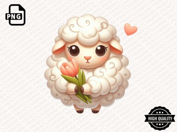 Download Cute Animal with Flowers Clipart PNG - Png Collection