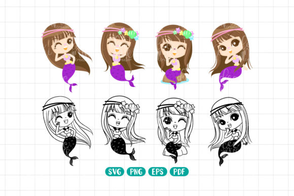 Download Mermaid Cartoon, Svg, Png, Pdf, Eps No.2 - Png Collection