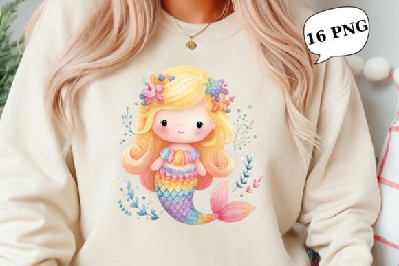 Download 16 PNG Whimsical Mermaid Girls PNG - Png Collection