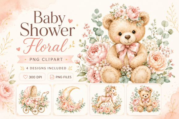 Download Baby Shower Floral PNG Clipart - Png Collection