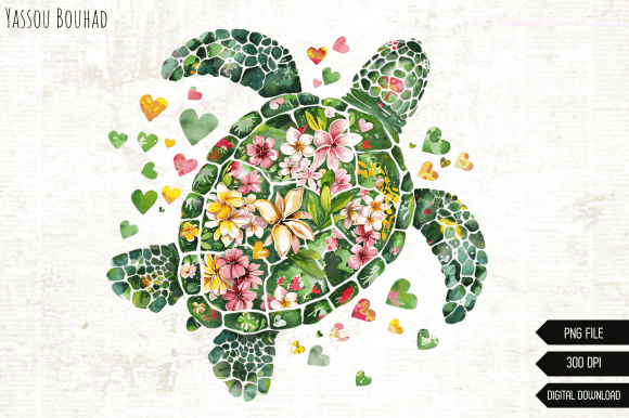 Download Blossom Sea Turtle PNG, Summer PNG - Png Collection