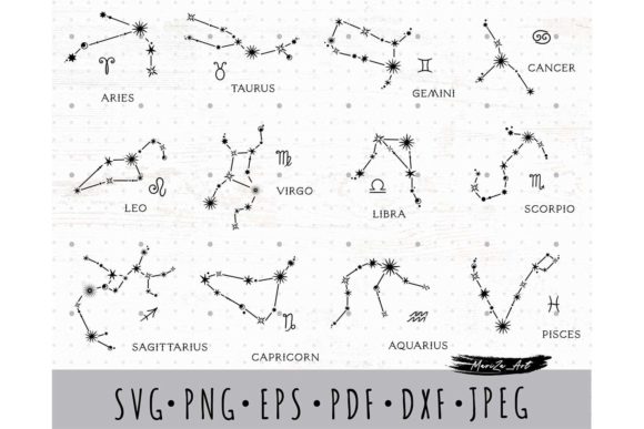 Download Zodiac Constellation SVG PNG Bundle - Png Collection