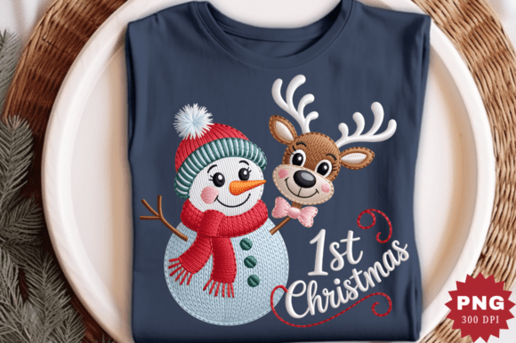 Download Embroidery 1st Christmas PNG Design - Png Collection