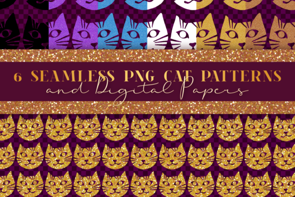 Download Funny Glitter Cat PNG Overlay Patterns - Png Collection