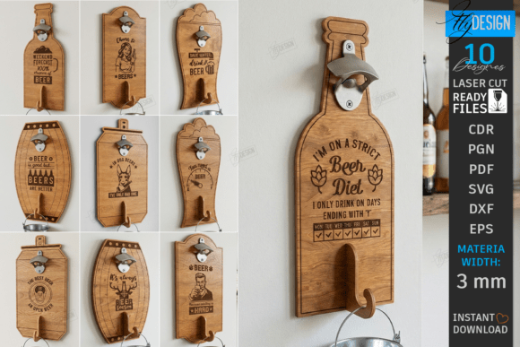 Download Beer Bottle Opener Laser Cut Bubdle |CNC - Premium Resources